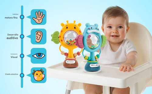 Miniatura 3 de DIDACTICO SONAJERO JIRAFA CON VENTOSA